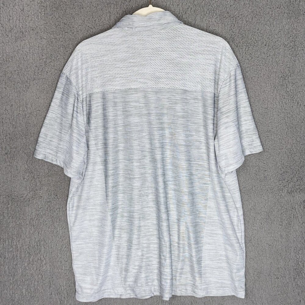 Tommy Bahama IslandZone Polo Shirt Mens XL Gray Solid Short Sleeve - Picture 2 of 8